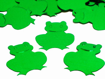 Frog Confetti, Green Metallic